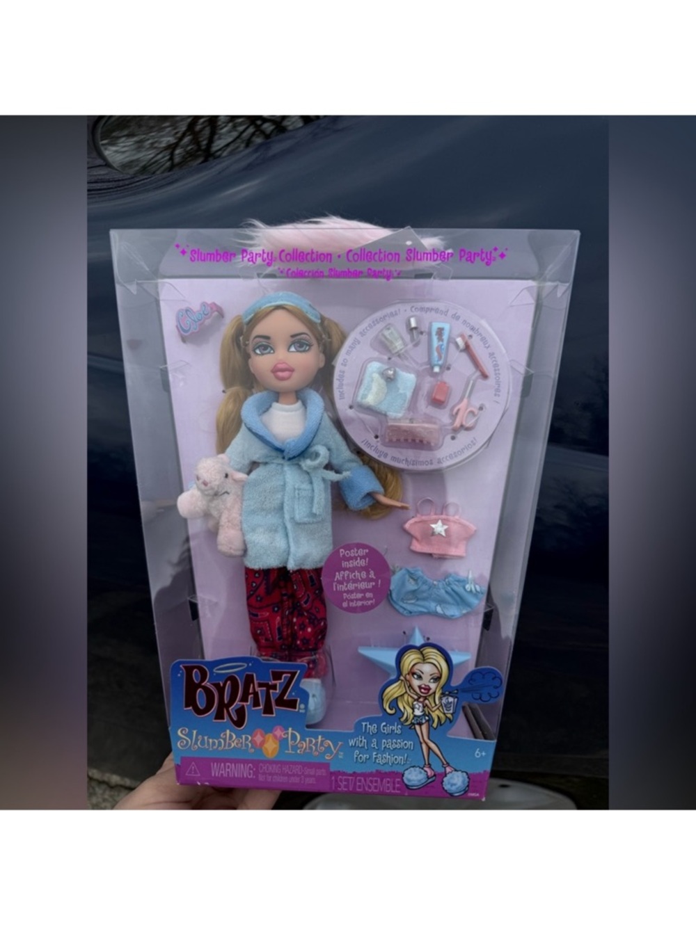 Bratz Slumber Party Doll in Light Blue Robe & Red Pajamas